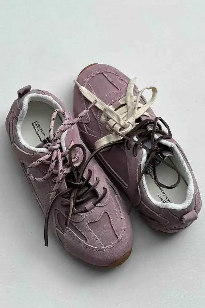 кроссовки (38, пыльно-розовый). Изображение № 2