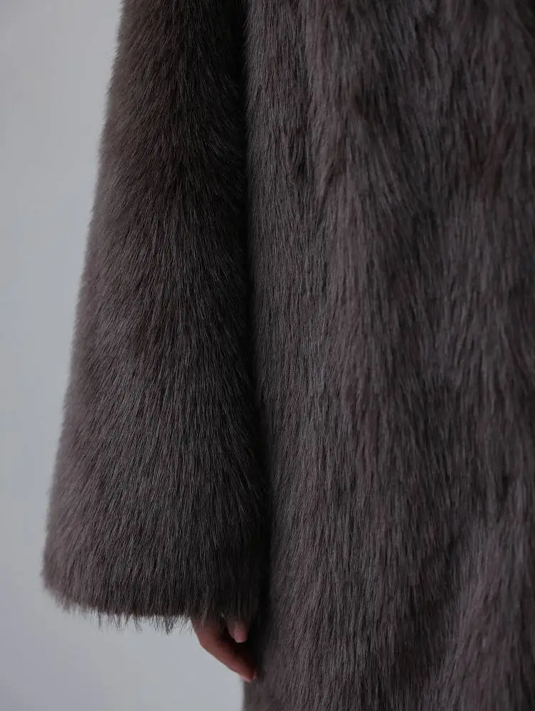 Шуба (M (44RU), серо-коричневый). Изображение № 5