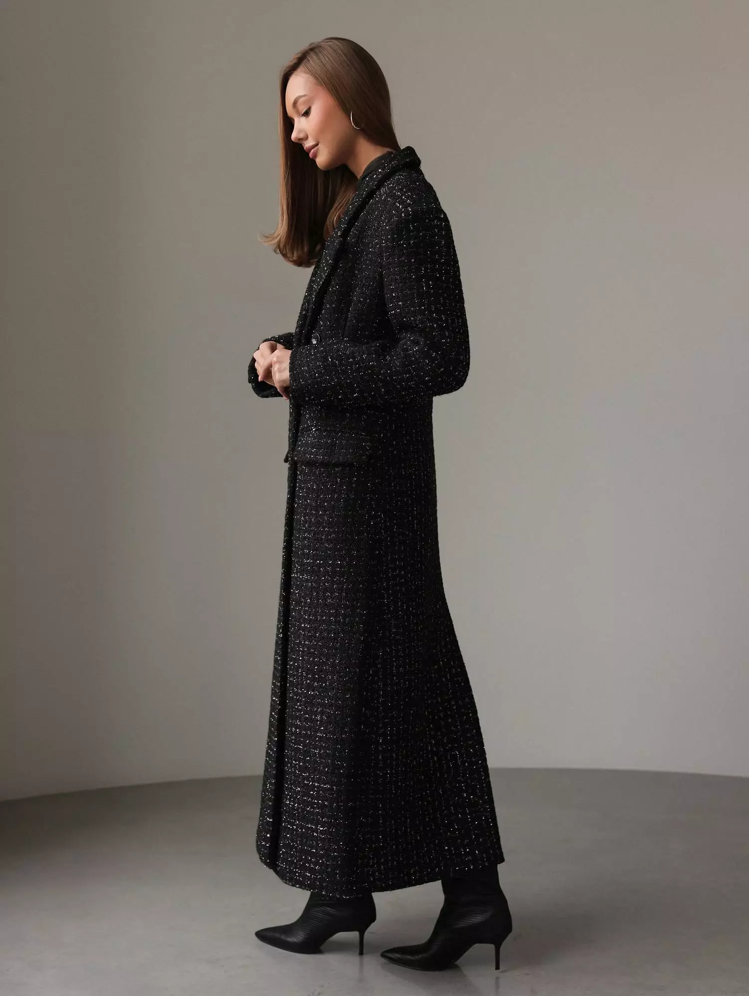 Пальто (onesize (42-46RU), чёрный). Избражение № 2