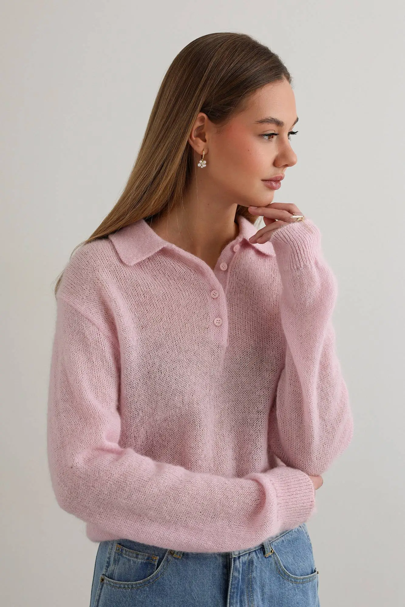 Джемпер (onesize (42-46RU), нежно-розовый). Избражение № 3