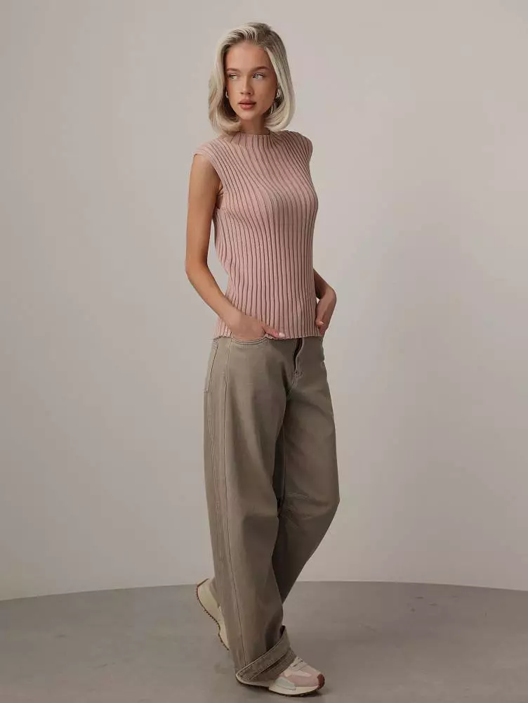 Джинсы (M (44RU), серо-коричневый). Изображение № 2