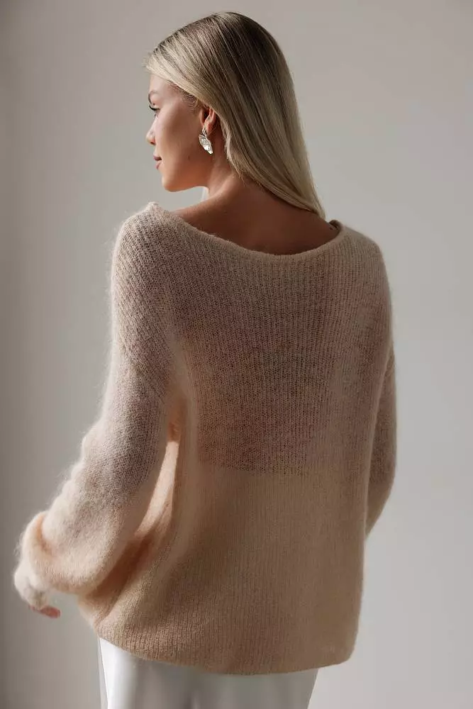 Свитер (onesize (42-46RU), персиковый). Изображение № 6