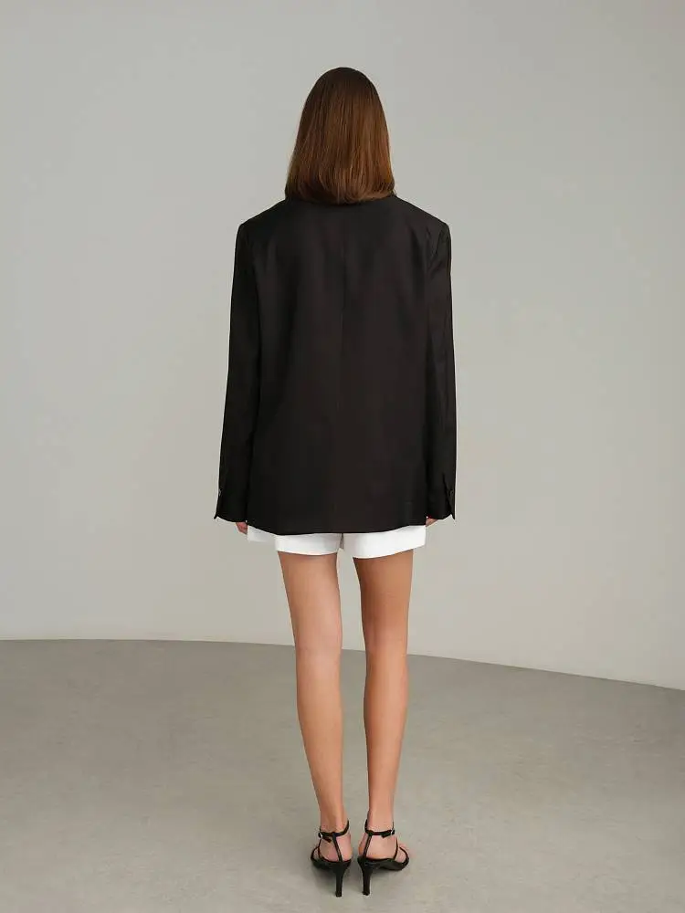 Пиджак (M (44RU), чёрный). Изображение № 5