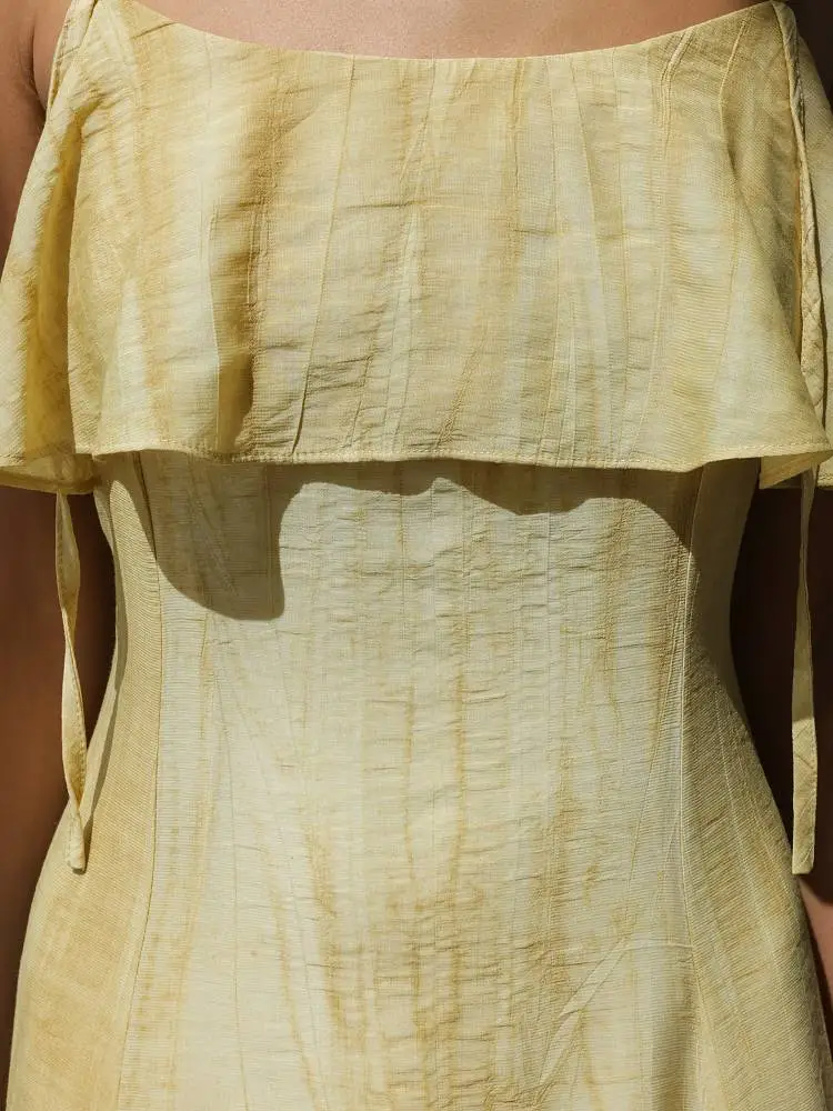 Платье (S (42RU), светло-горчичный). Изображение № 4