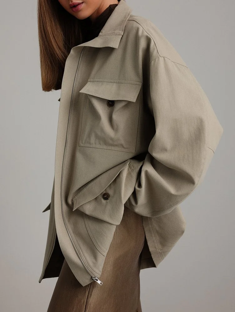 Куртка (oversize, бежевый). Изображение № 4