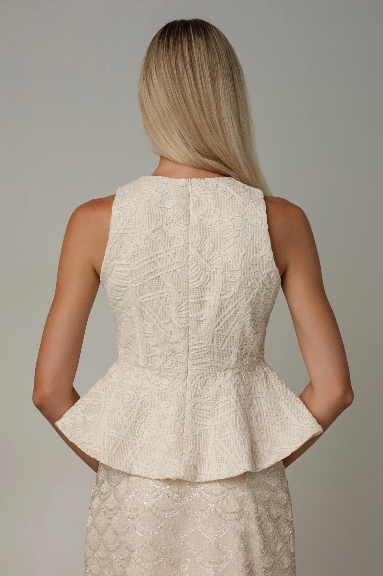 Топ (L (46RU), светло-бежевый). Избражение № 5