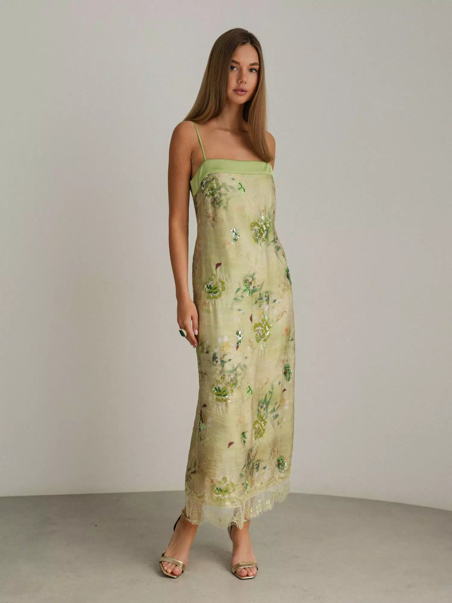 Платье (S (42RU), оливковый). Избражение № 1