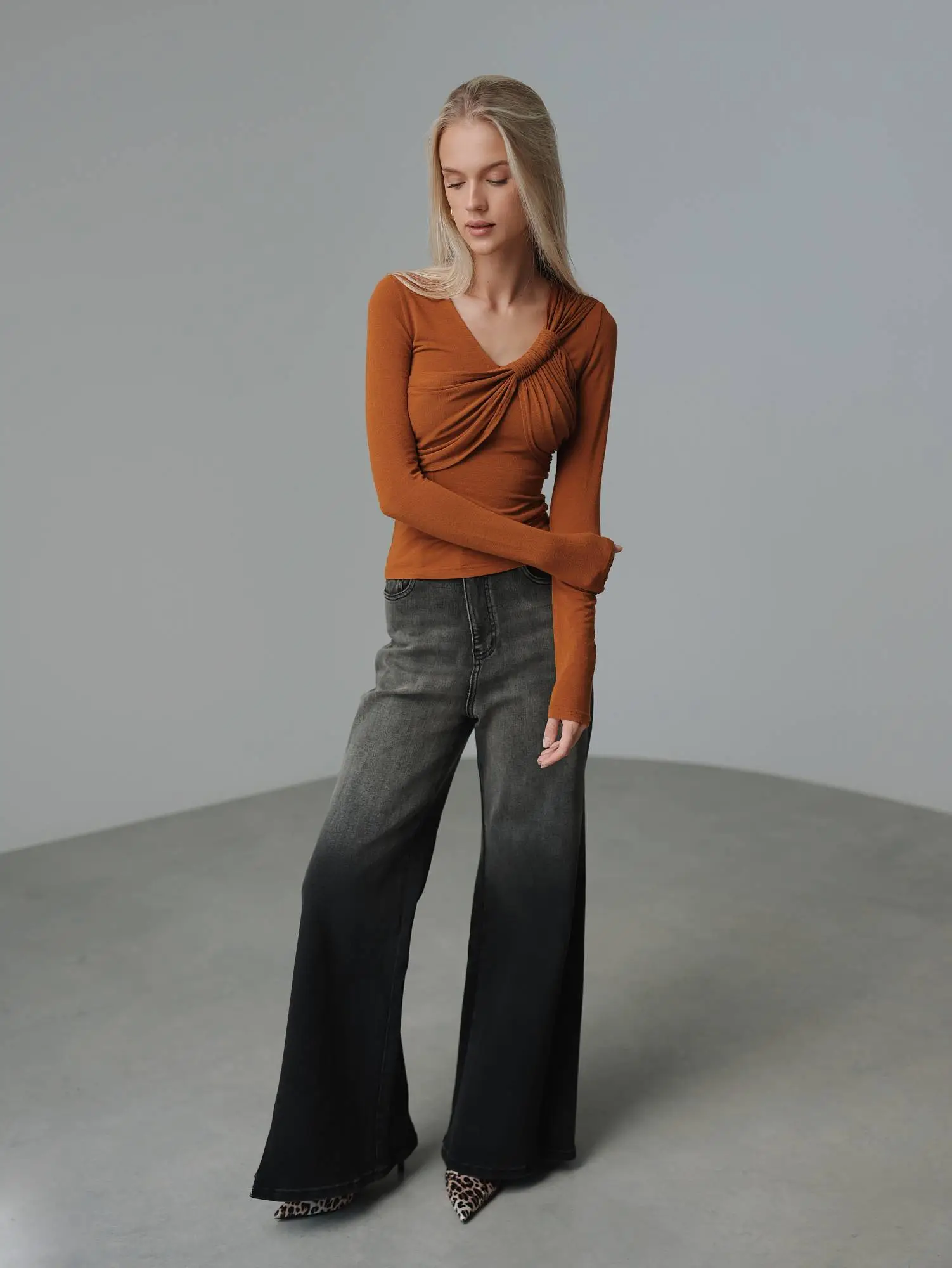 лонгслив (L (46), горчичный). Избражение № 1