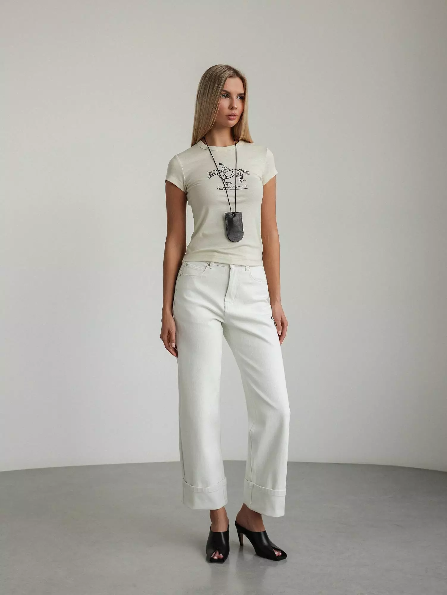 Джинсы (L (46RU), слоновая кость). Избражение № 1