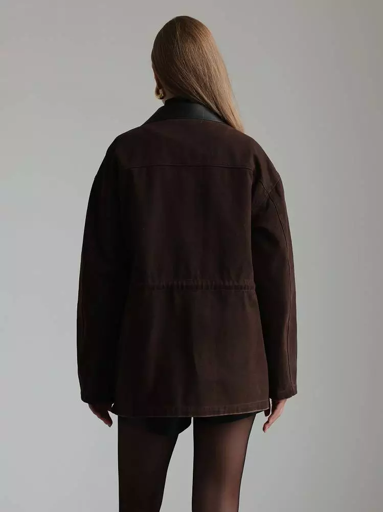 Куртка (S (42), тёмно-коричневый). Изображение № 5