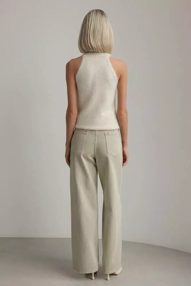 Джинсы (M (44RU), светло-оливковый). Изображение № 5