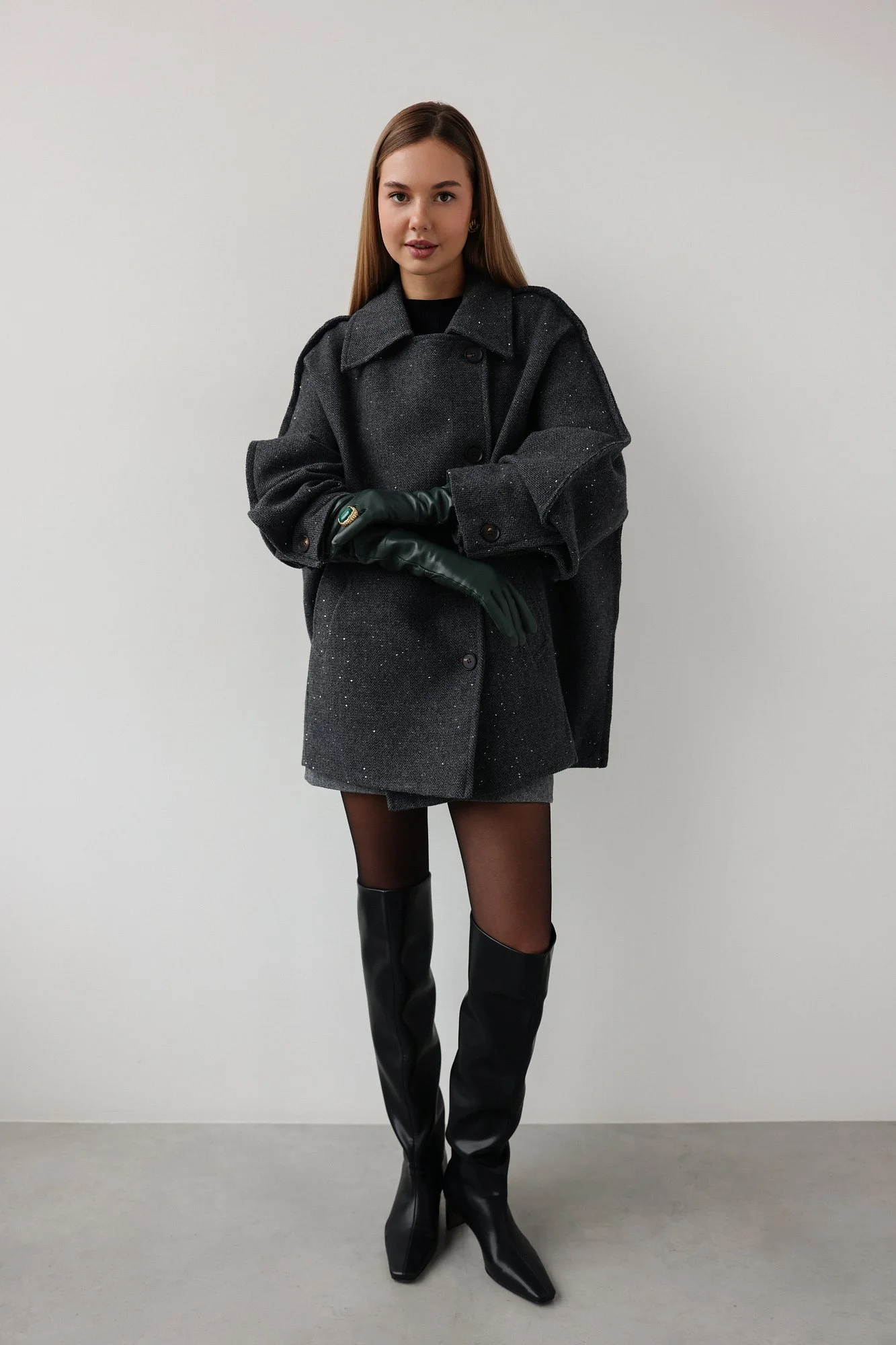 Пальто (M (44RU), графитовый). Избражение № 1