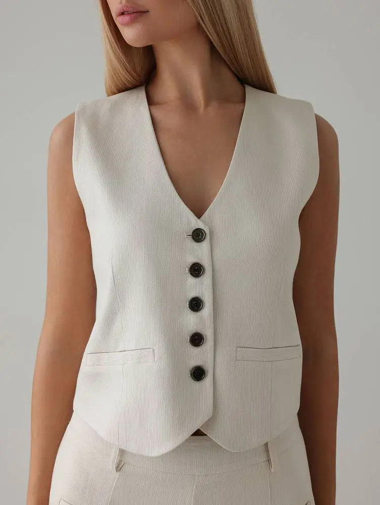 Жилет (L (46RU), светло-бежевый). Изображение № 1