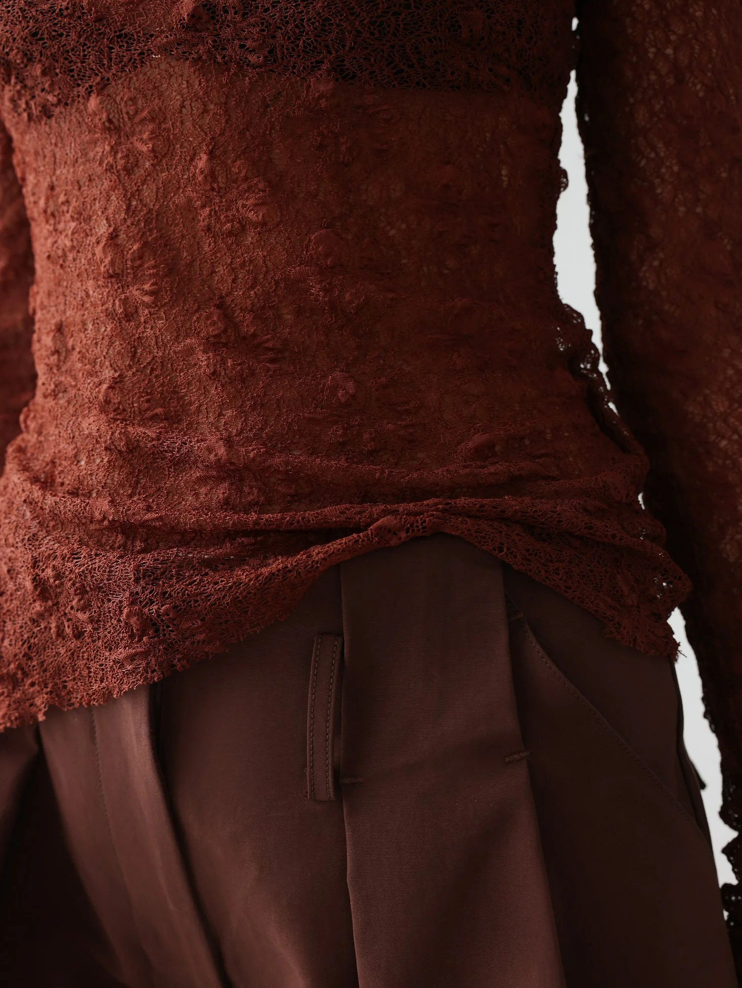 Лонгслив (M (44RU), коричневый). Избражение № 4