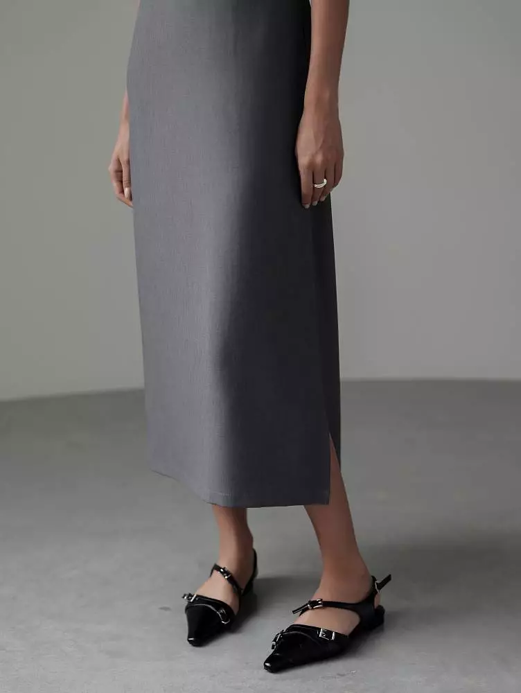 Платье (S (42), серый). Изображение № 4