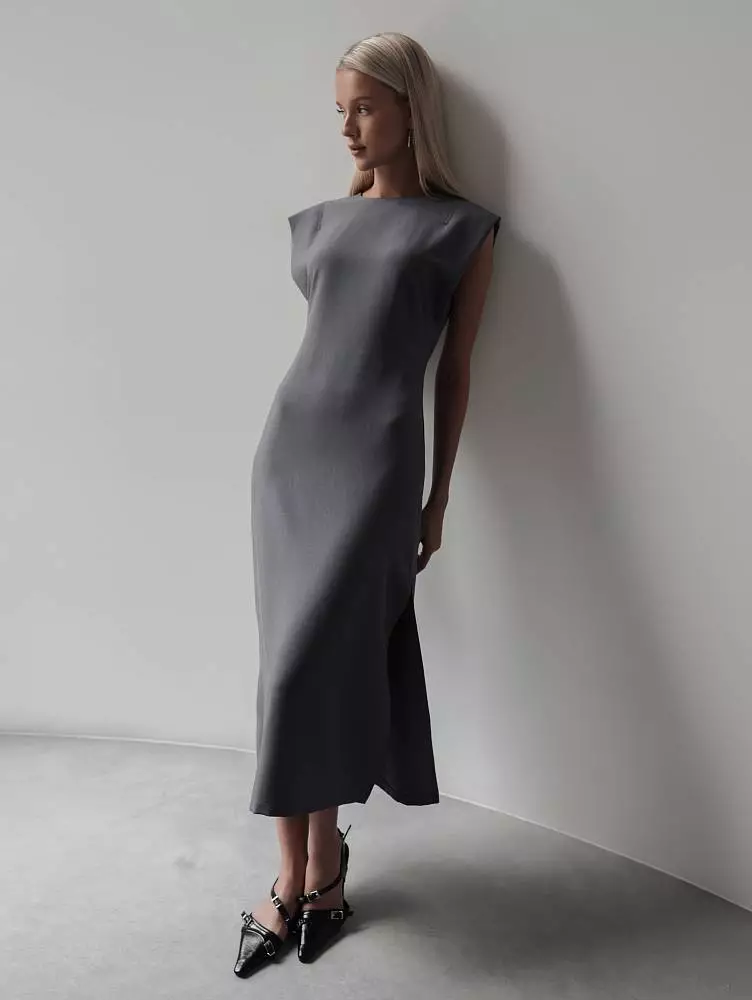 Платье (S (42), серый). Изображение № 1