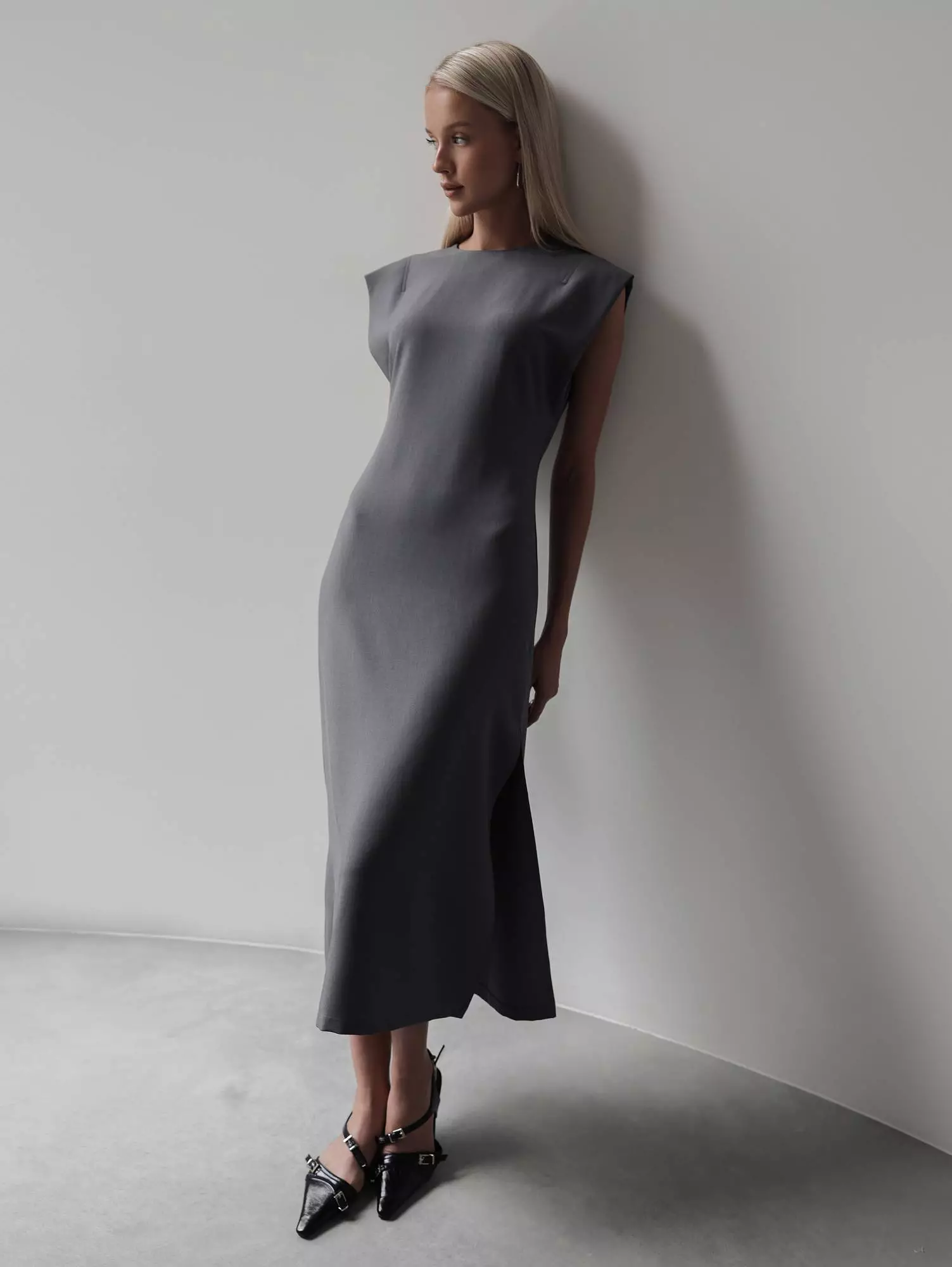 Платье (S (42), серый). Избражение № 1