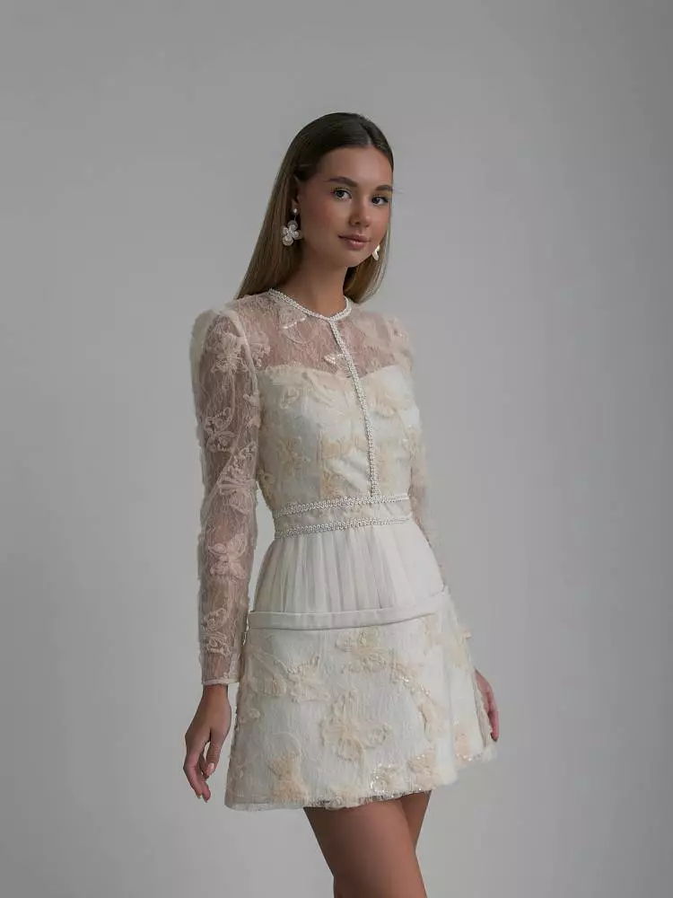 Платье (S (40RU), светло-бежевый). Изображение № 1