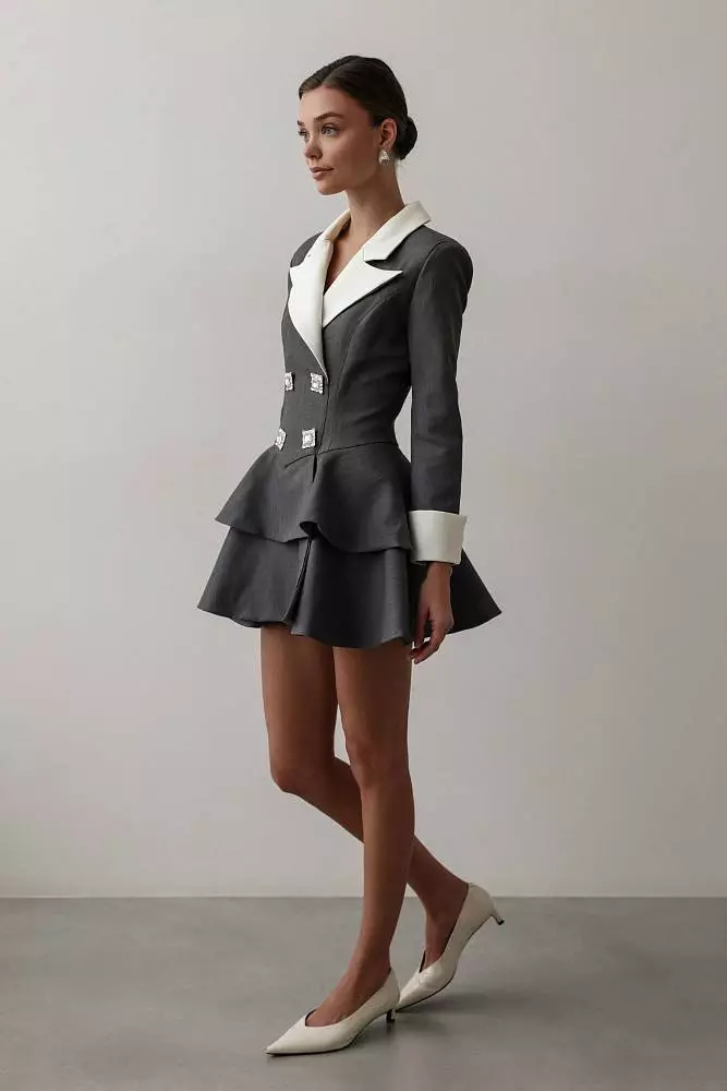 Платье (S (42RU), серый). Изображение № 2