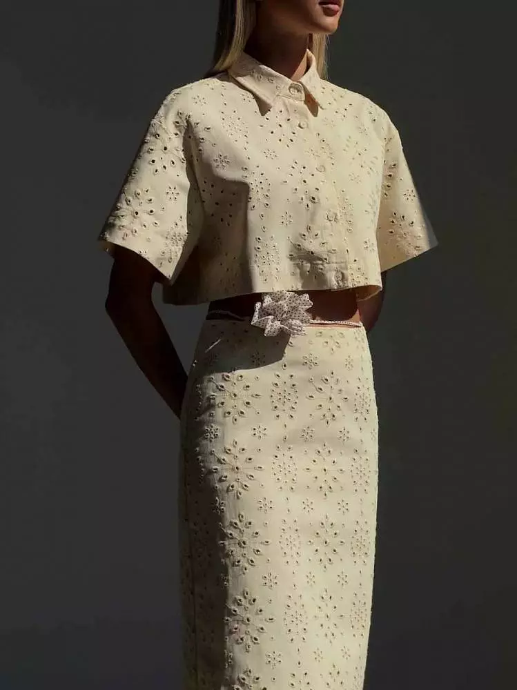 рубашка (M (44), светло-бежевый). Изображение № 1