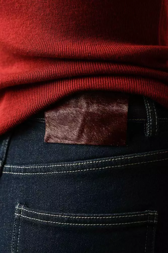 Джинсы (S (42RU), тёмно-синий). Изображение № 4