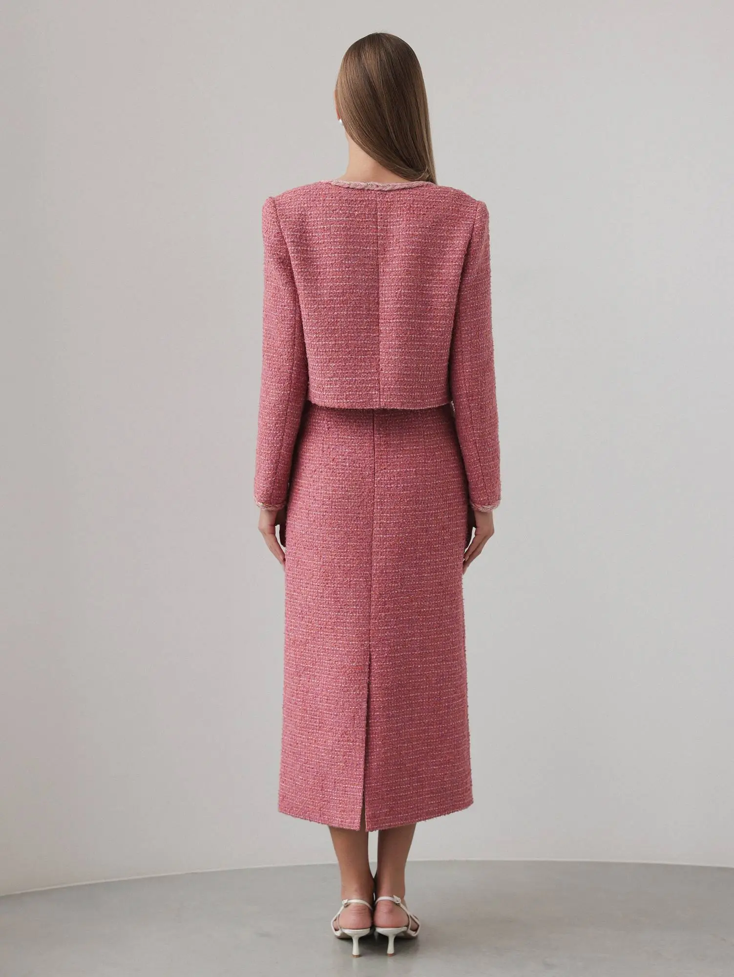 Костюм: юбка и жакет (L (46RU), розовый). Избражение № 5