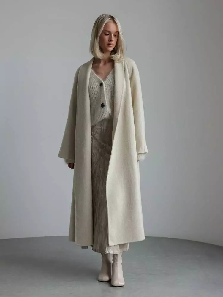 пальто (onesize (42-46RU), светло-бежевый). Изображение № 3