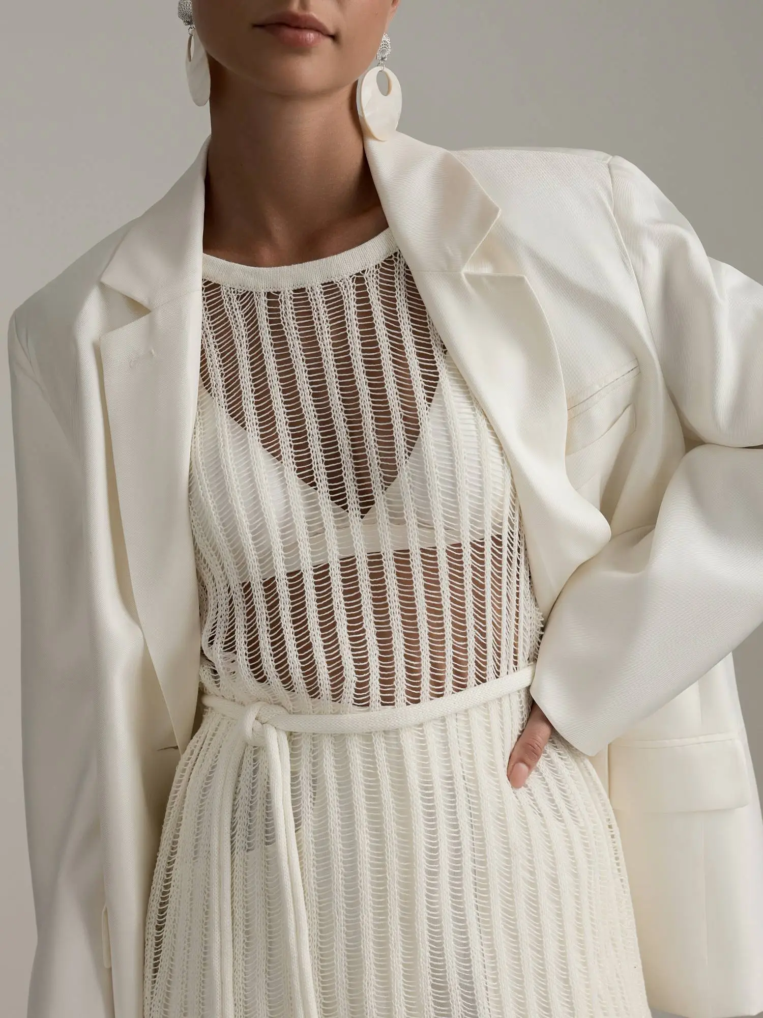 Пиджак (S (42RU), молочный). Избражение № 3