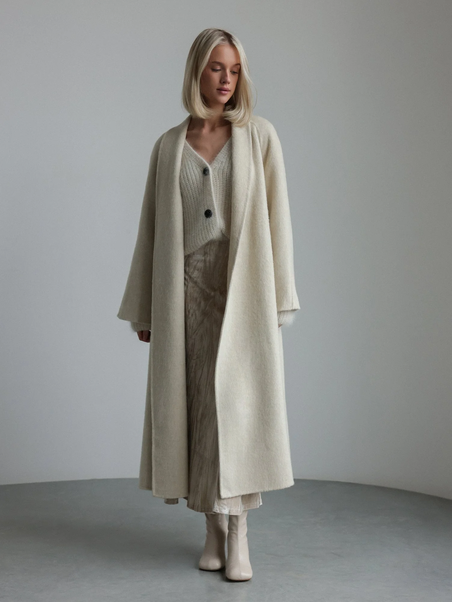 пальто (onesize (42-46RU), светло-бежевый). Избражение № 3