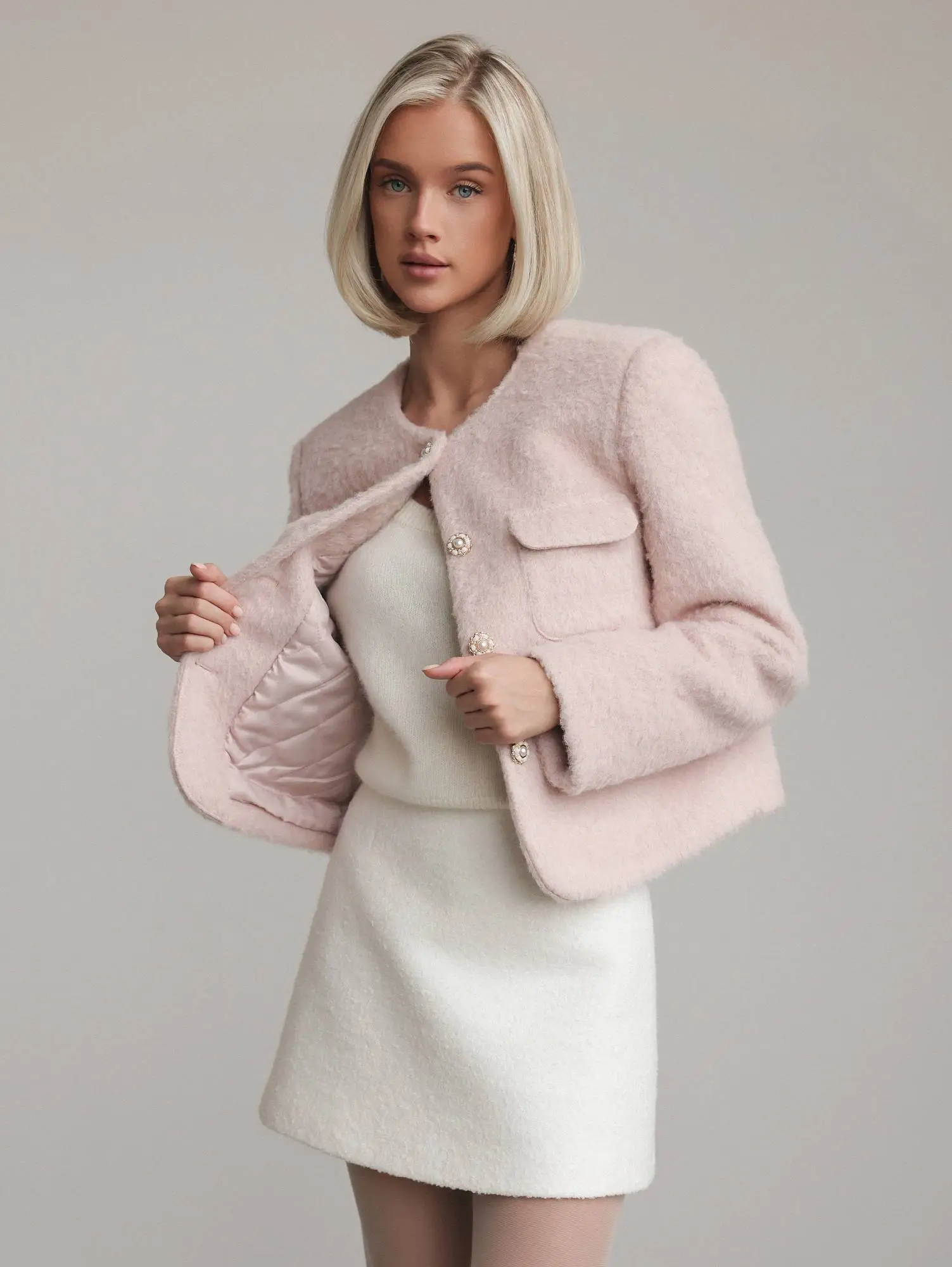 Жакет (M (44RU), пудровый). Избражение № 1