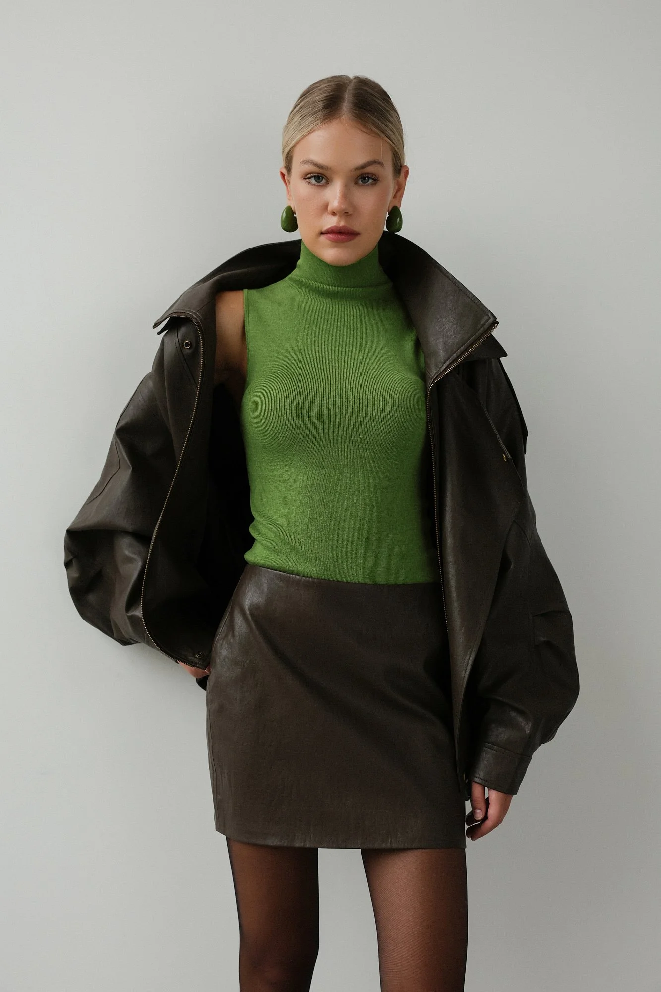 Юбка (M (44RU), серо-коричневый). Избражение № 1