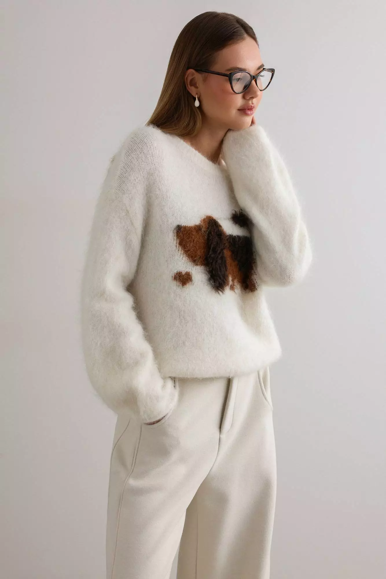 Свитер (onesize (42-46RU), молочный). Избражение № 3