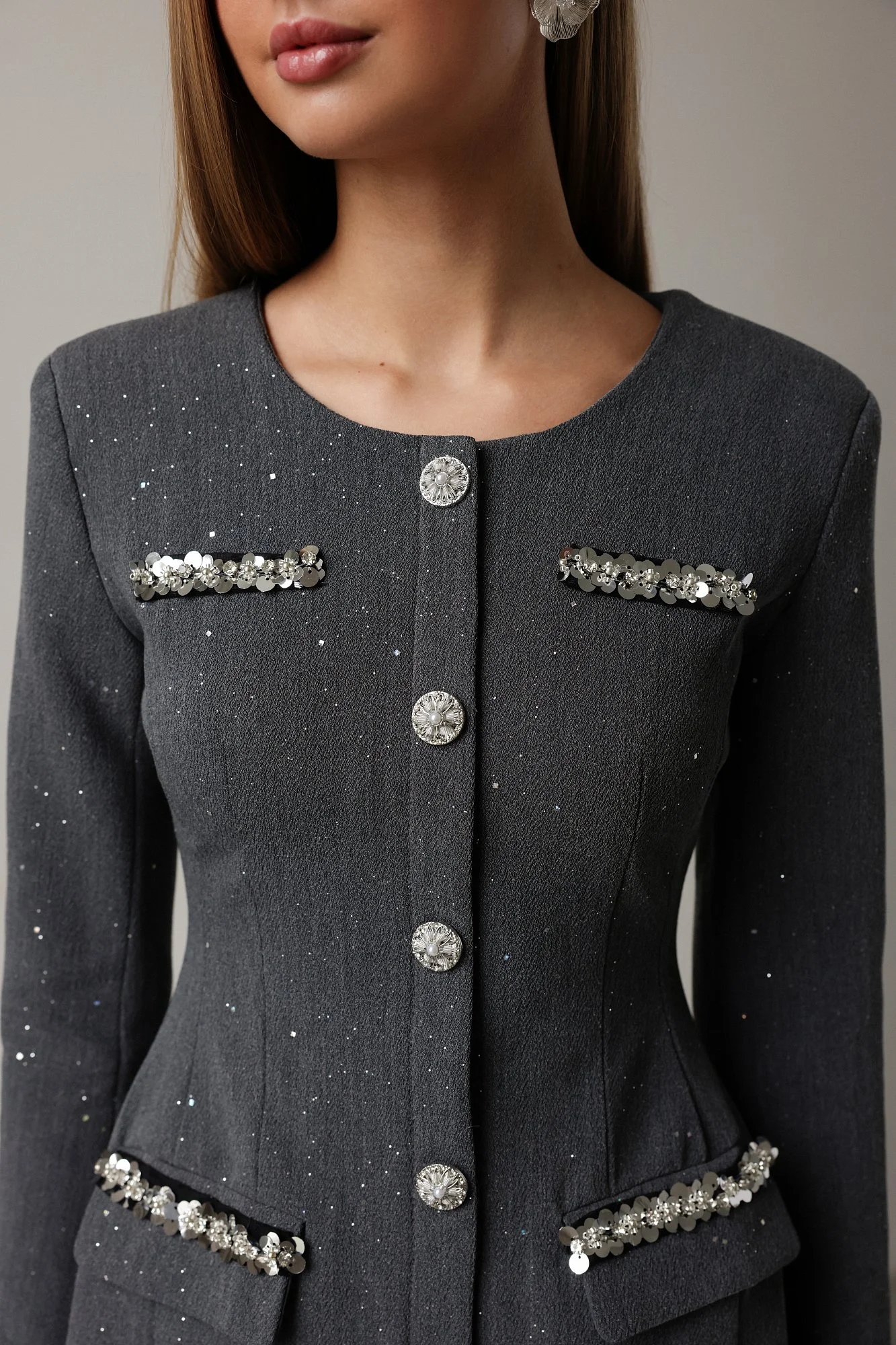 Платье (S (42RU), серый). Избражение № 3