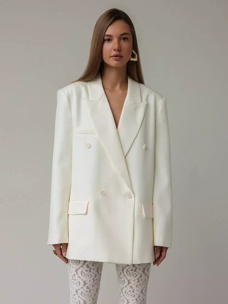 Пиджак (M (44RU), молочный). Изображение № 1