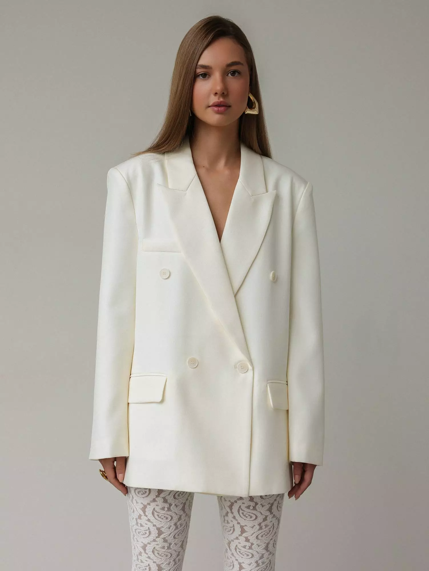 Пиджак (M (44RU), молочный). Избражение № 1