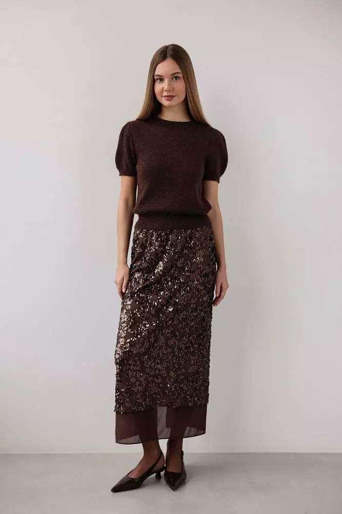 Юбка  (S (42RU), коричневый). Изображение № 1