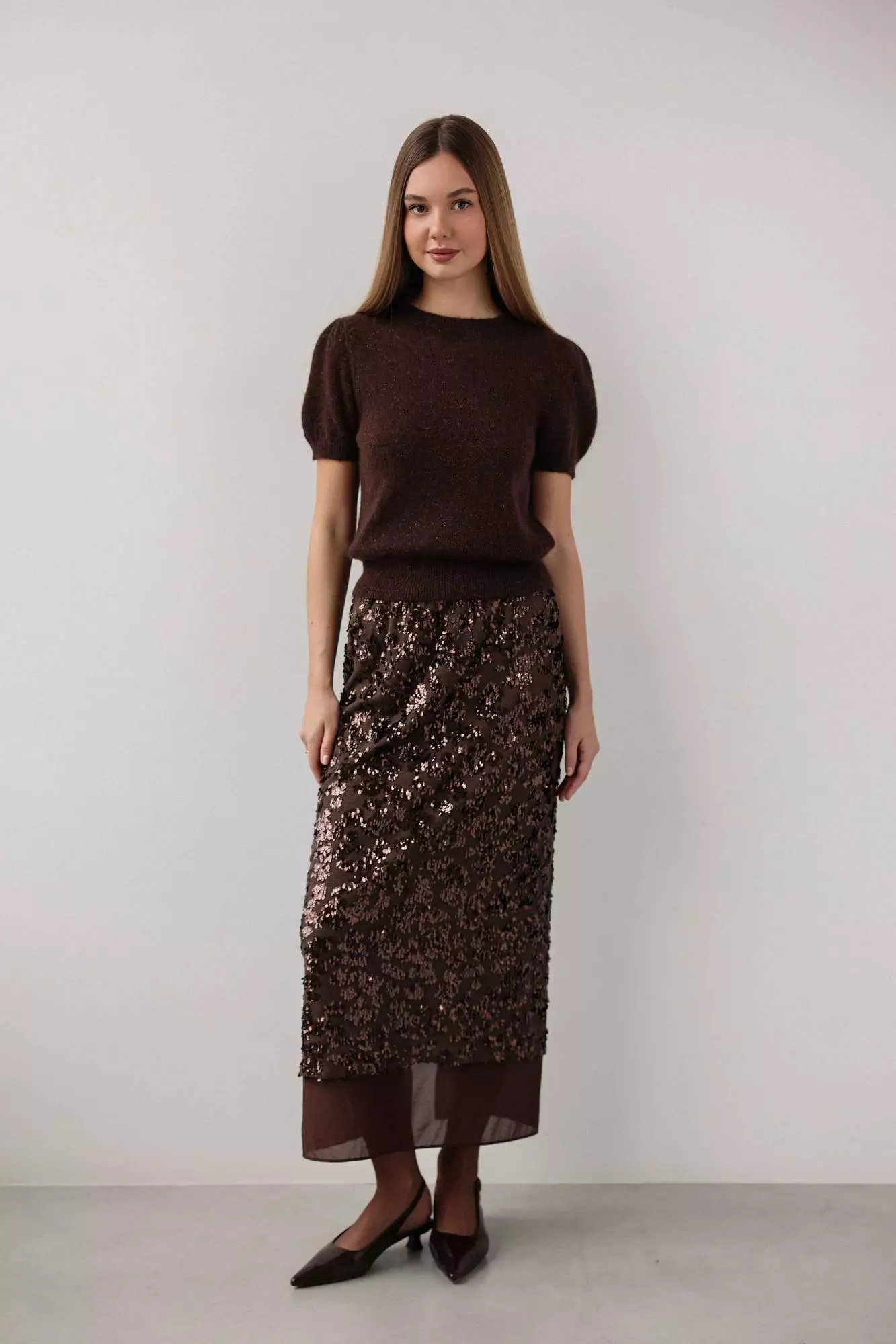 Юбка  (S (42RU), коричневый). Избражение № 1