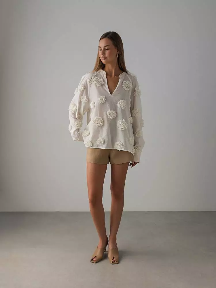 Блузка (onesize (42-46RU), светло-бежевый). Изображение № 2