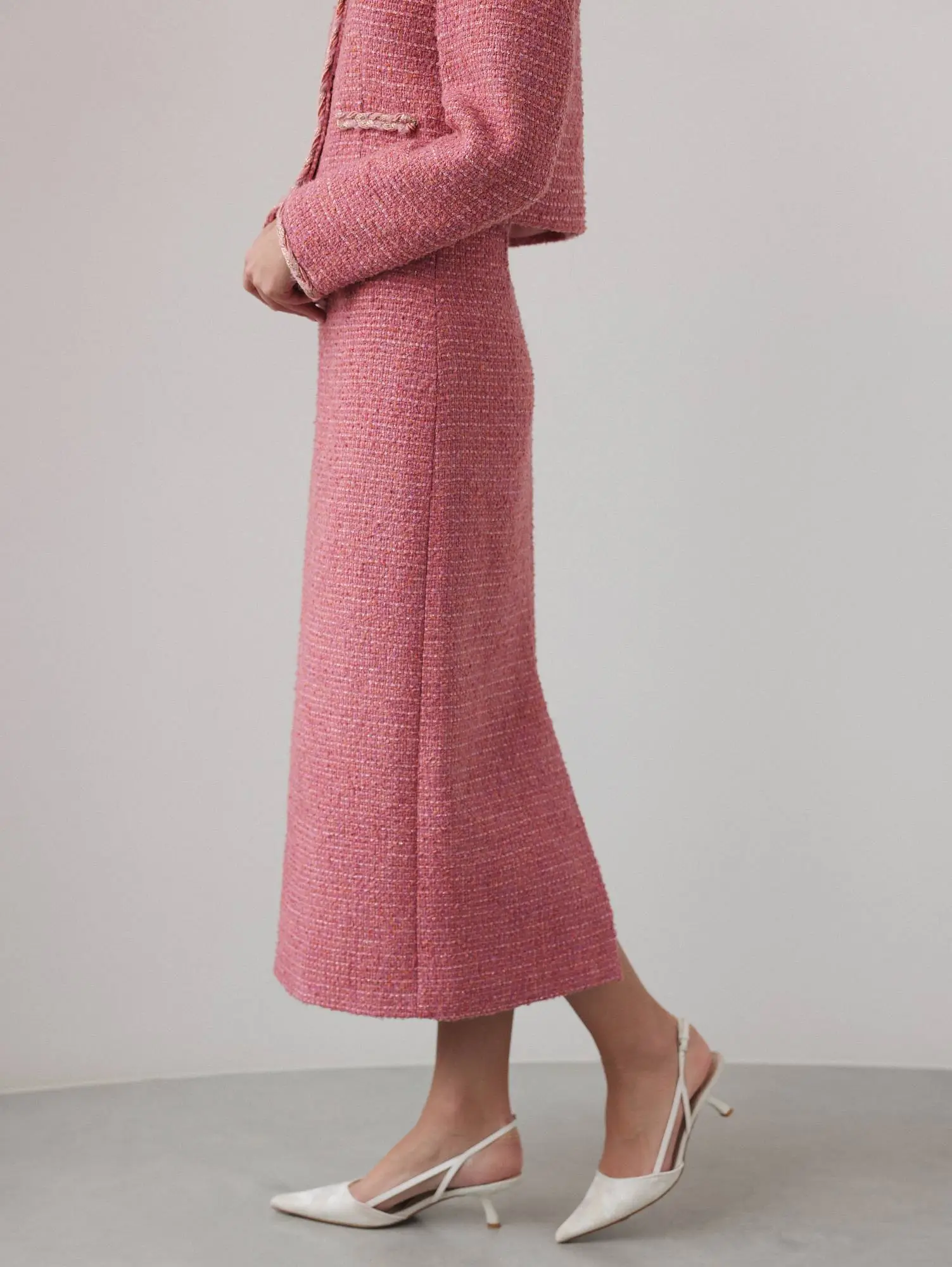 Костюм: юбка и жакет (L (46RU), розовый). Избражение № 4