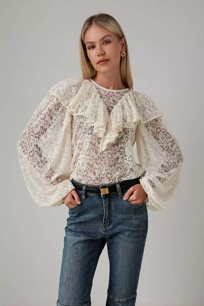 Блуза (S (42RU), светло-бежевый). Изображение № 1