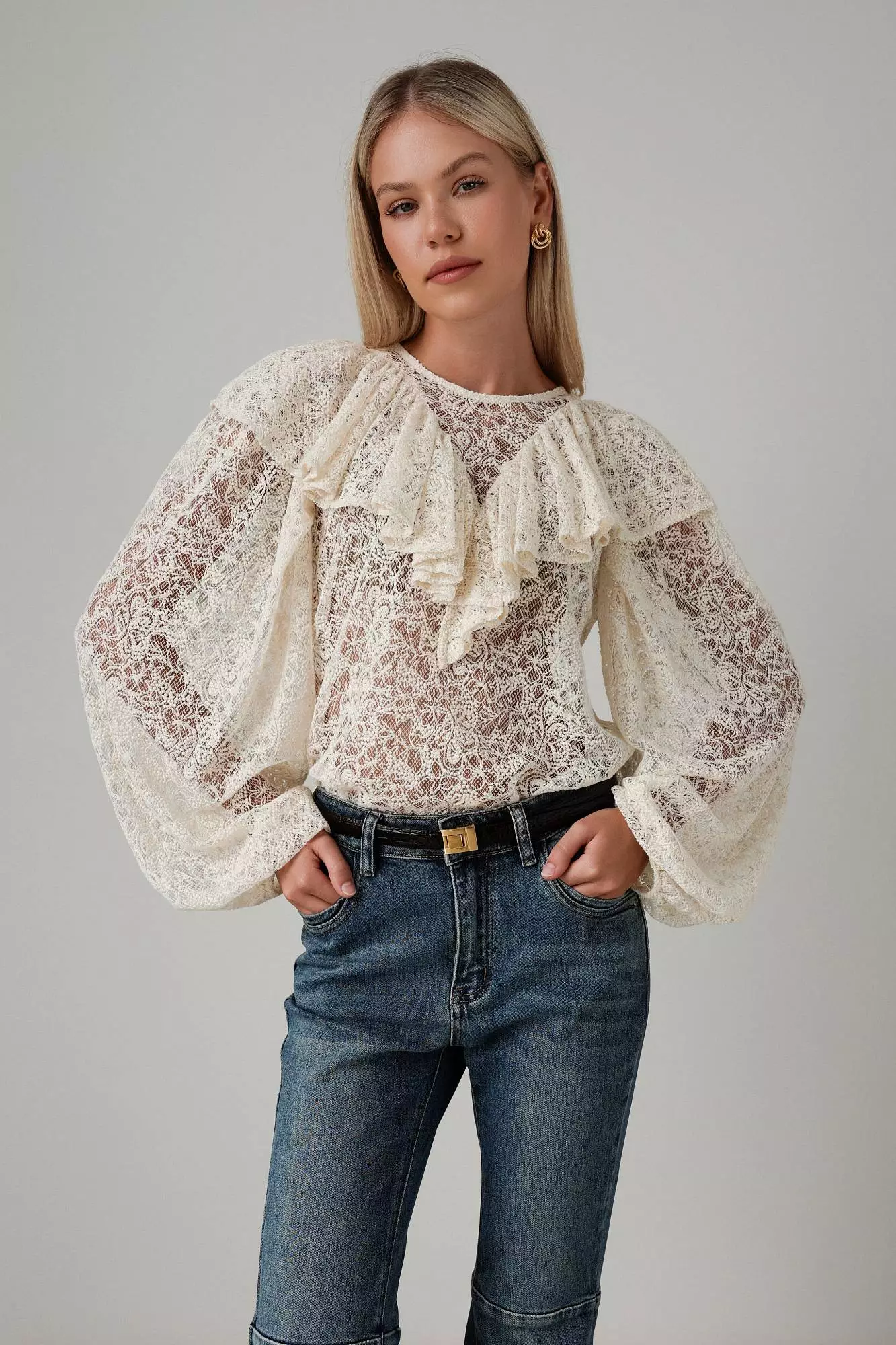 Блуза (S (42RU), светло-бежевый). Избражение № 1