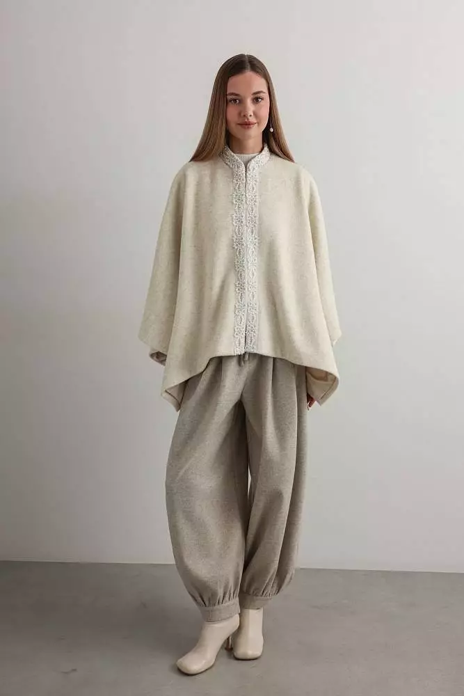 Накидка (onesize (42-46RU), светло-бежевый). Изображение № 3