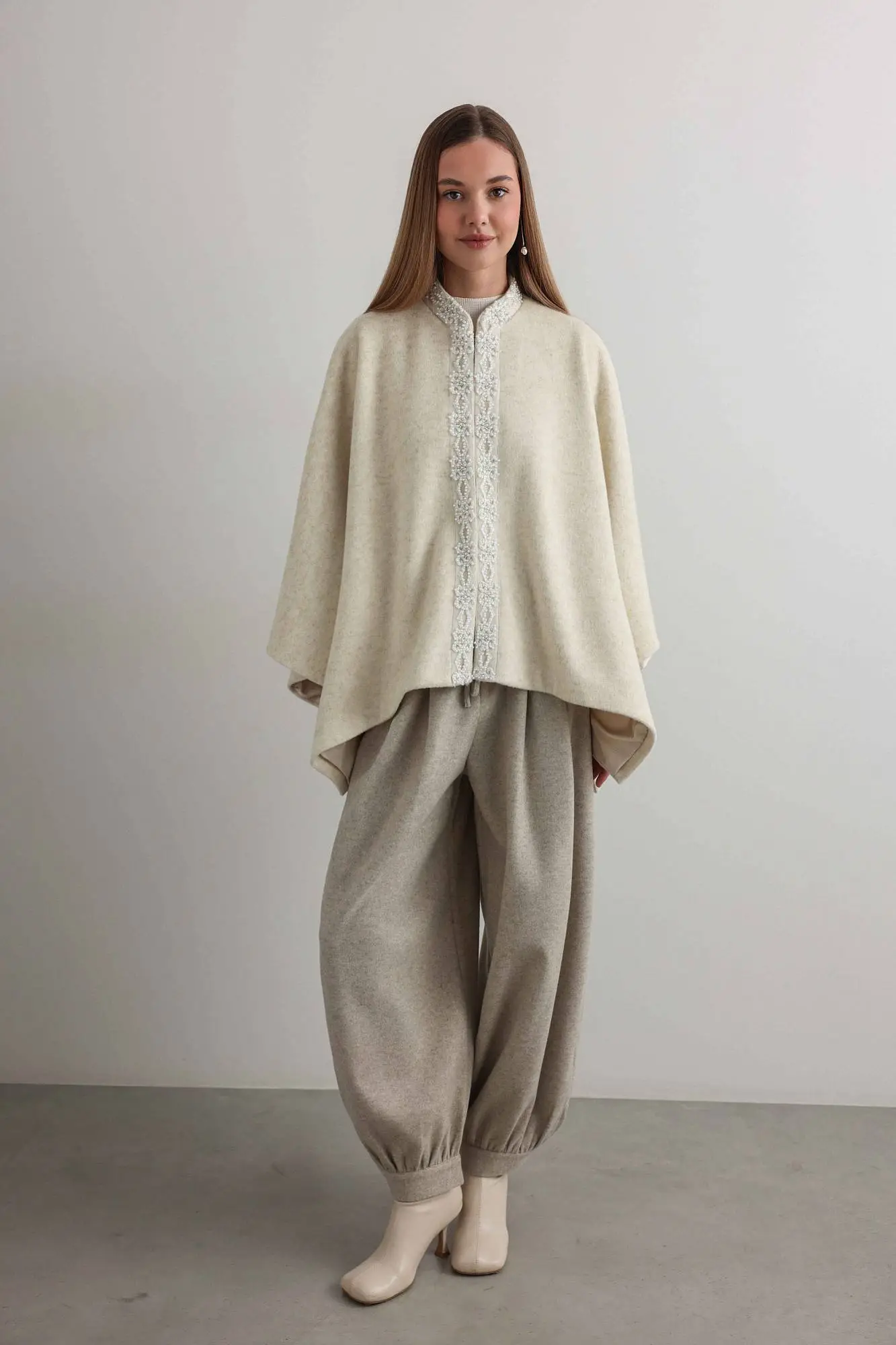 Накидка (onesize (42-46RU), светло-бежевый). Избражение № 3