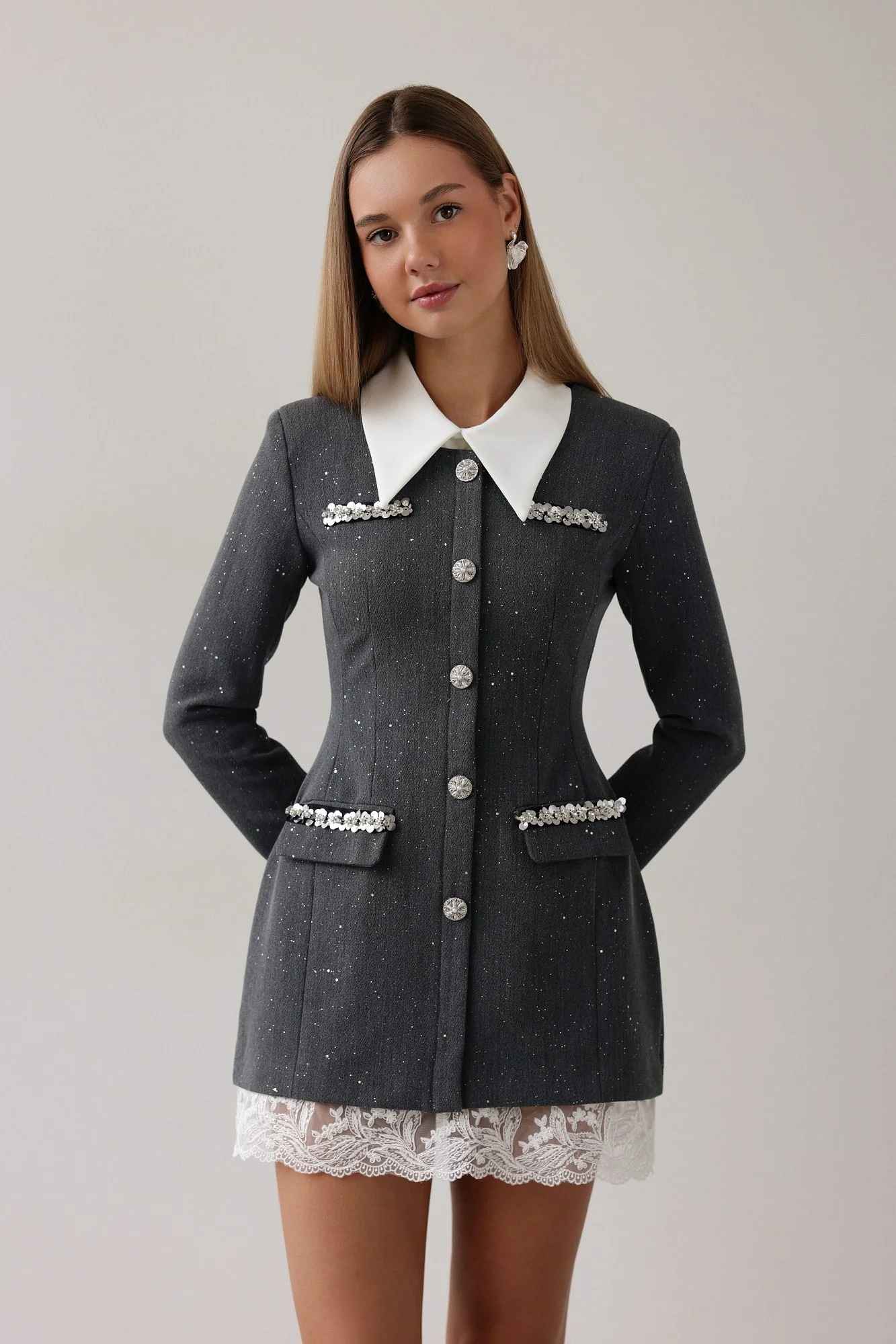 Платье (S (42RU), серый). Избражение № 1