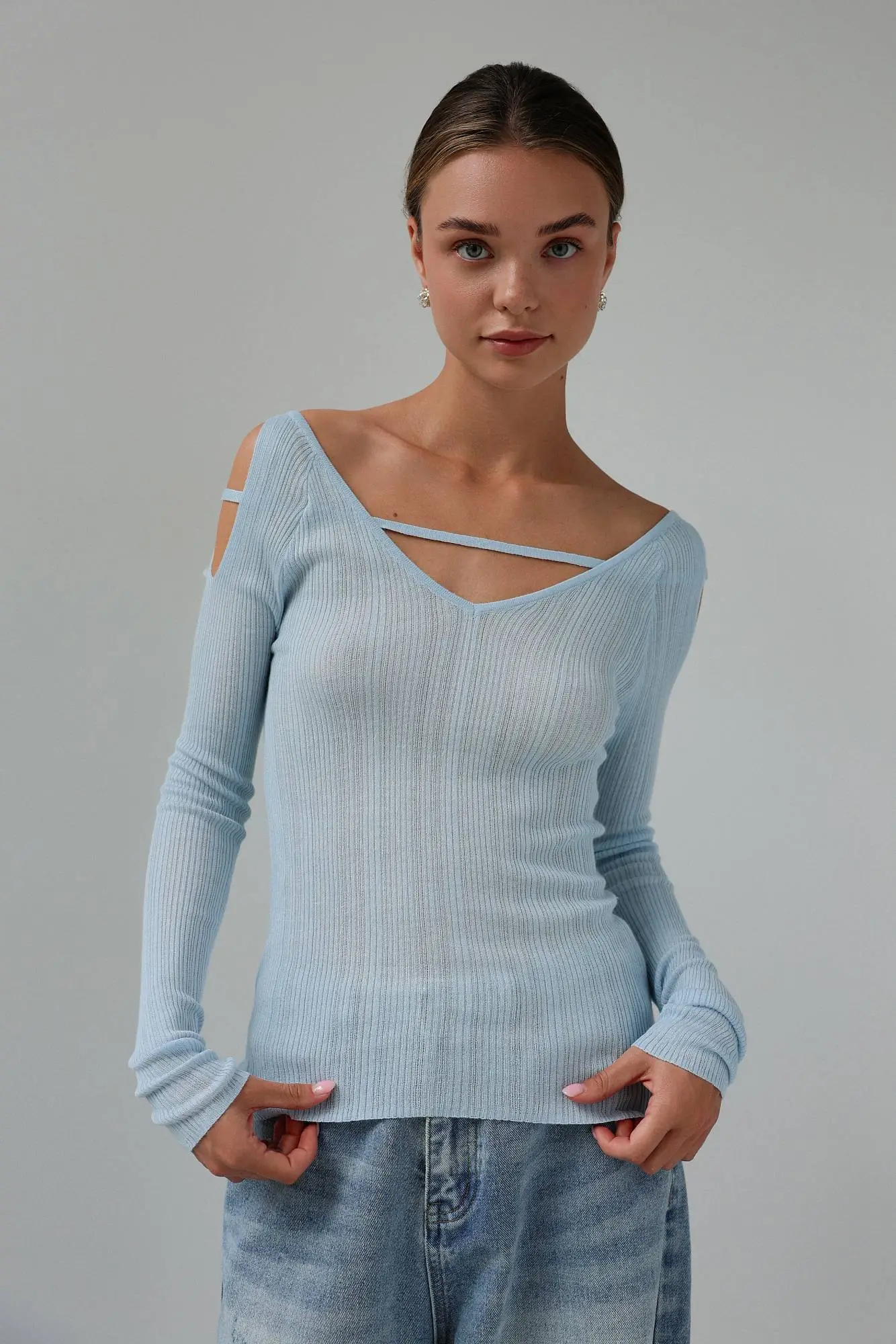 лонгслив (небесно-голубой). Избражение № 1