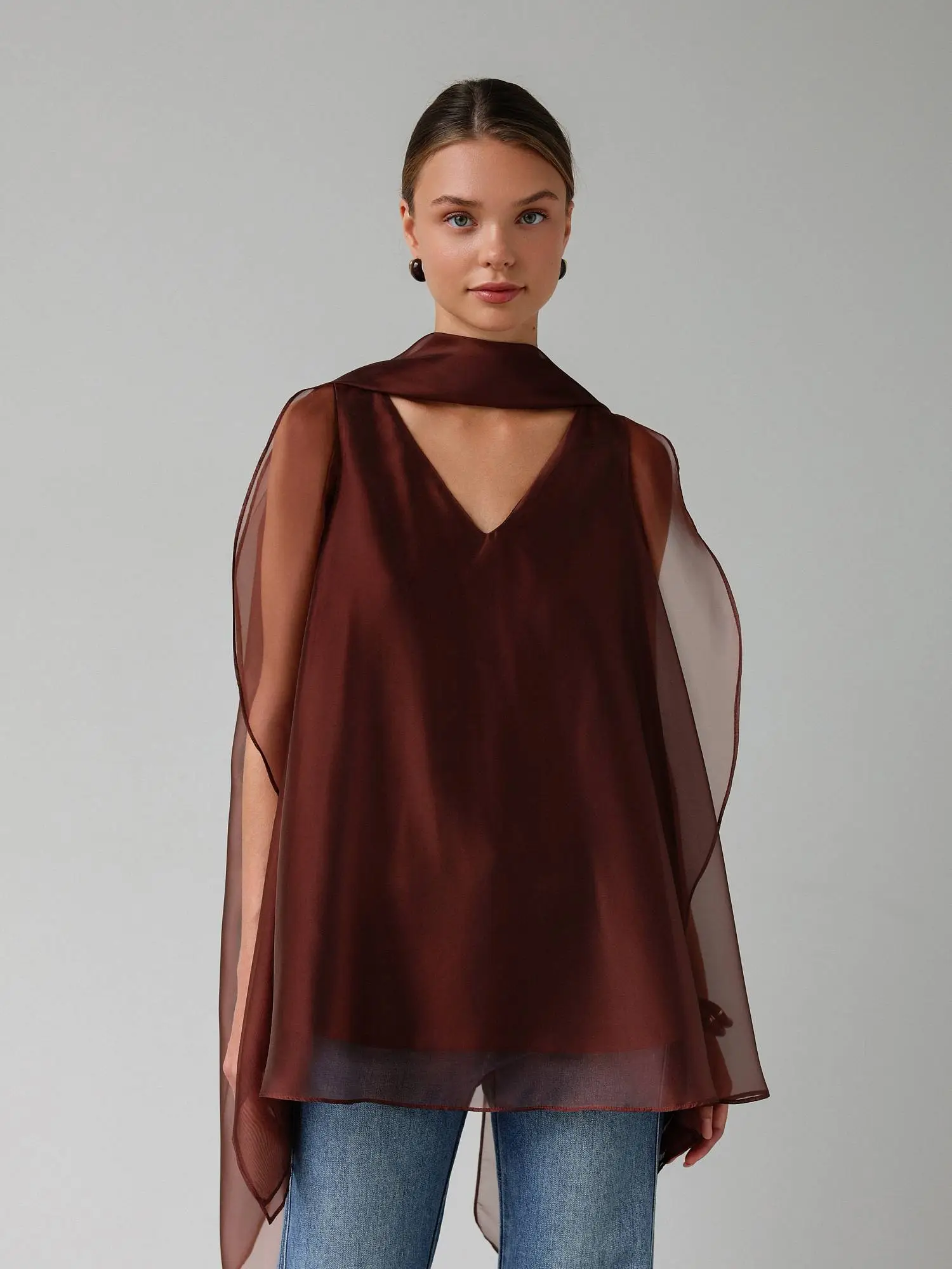 Топ (M (44RU), красно-коричневый). Избражение № 1