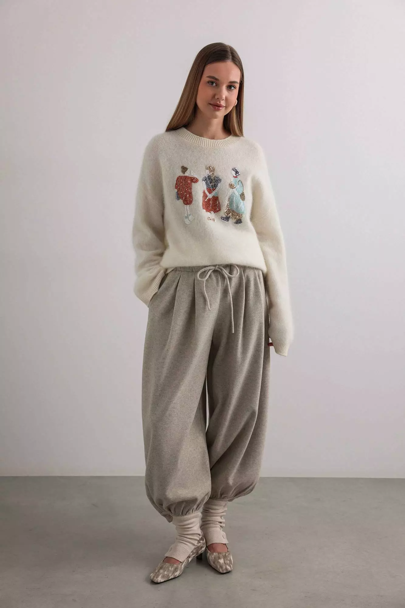 Брюки (S (42RU), бежевый). Избражение № 1