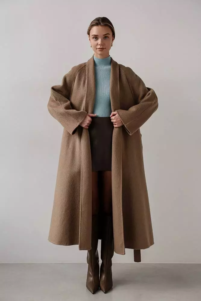 Пальто (onesize (42-46RU) бледно-коричневый). Изображение № 2