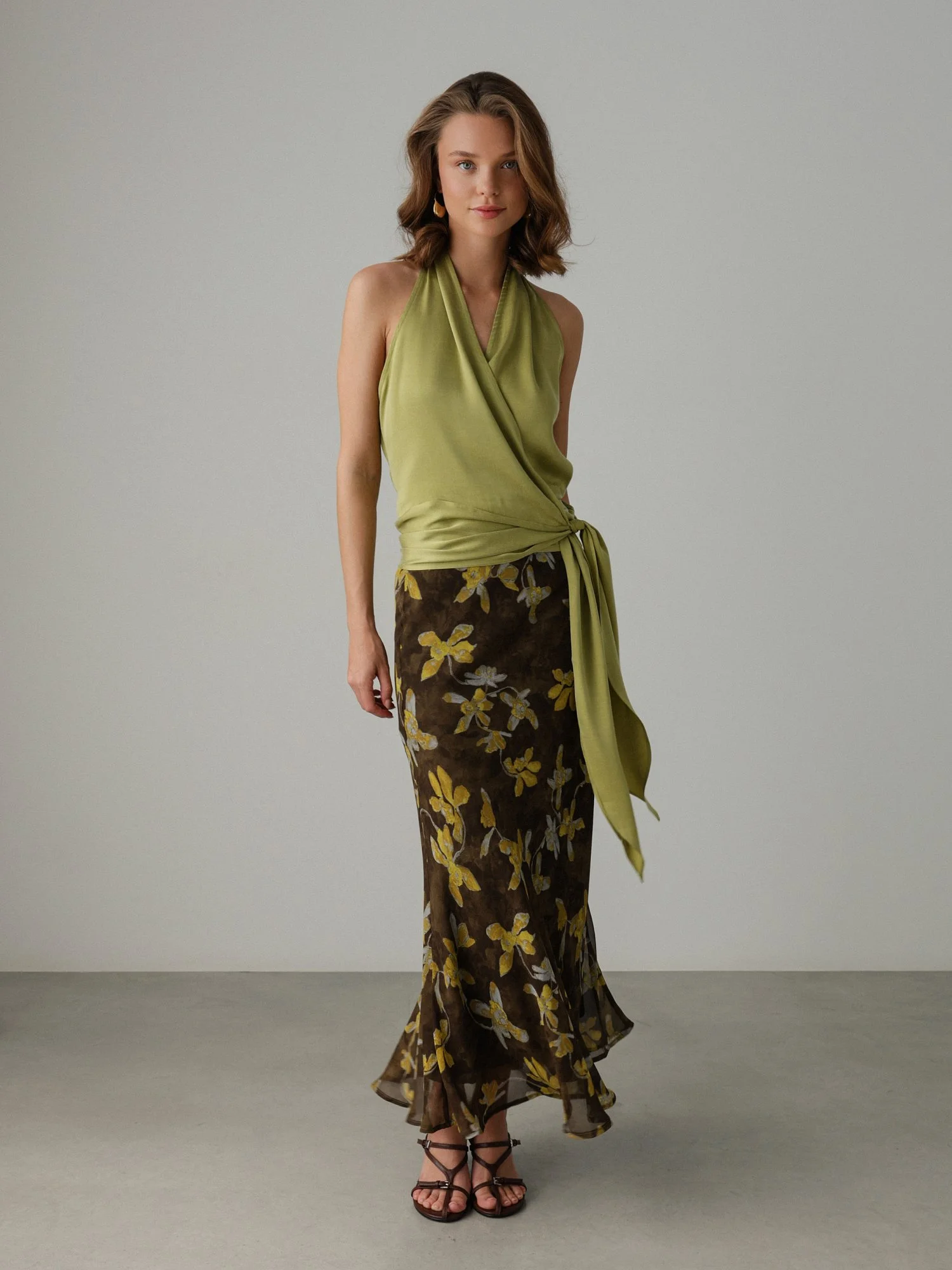 Юбка (S (42RU), коричневый). Избражение № 1