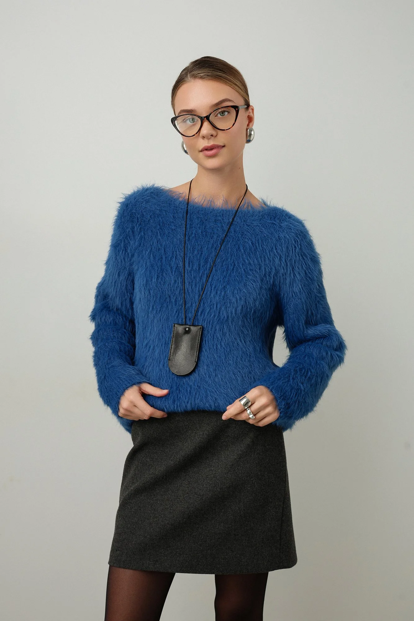 Свитер (onesize (42-46RU), лазурно-синий). Избражение № 4